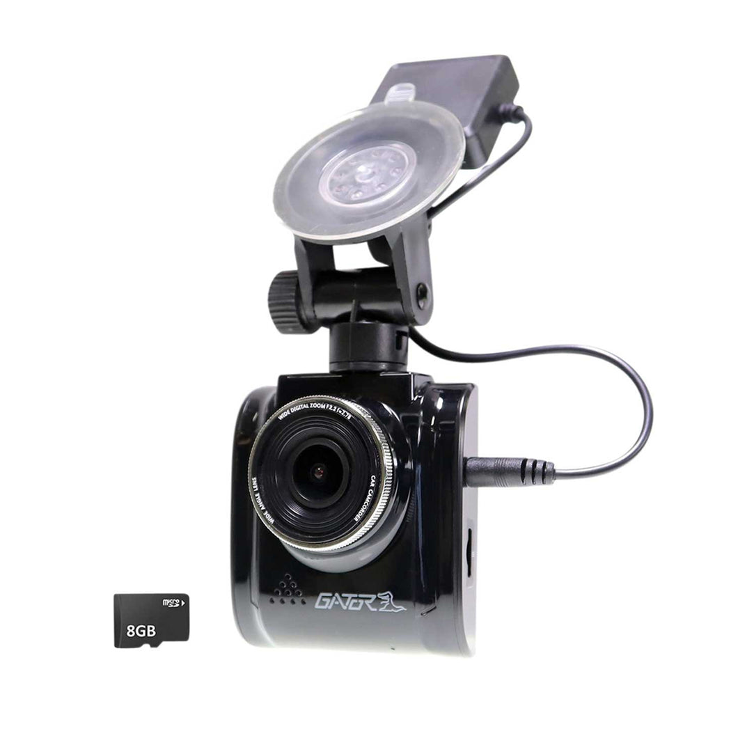 Gator Full HD Dash Camera with GPS and 8GB Micro SD Card